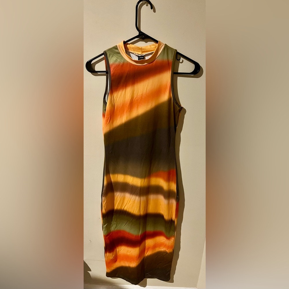 Shein XS Tropical colored Maxi Dress